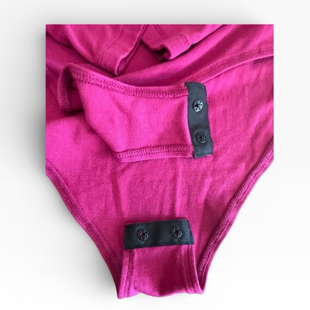 Pink Long Sleeve Bodysuit One Piece zipper women size: XS - Picture 5 of 6